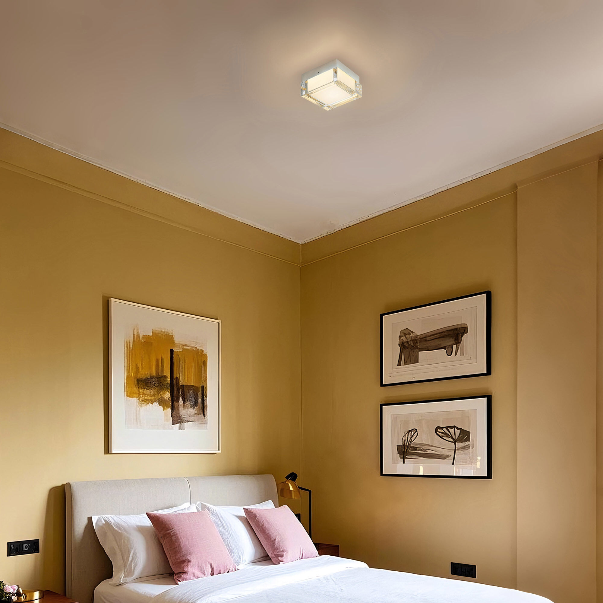 Box LED 5 inch Brushed Stainless Steel Outdoor Flush Mount